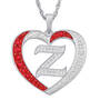Personalized Diamond Initial Heart Pendant 10926 0018 z initial Z