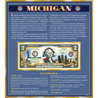 The United States Enhanced Two Dollar Bill Collection 6448 0031 a Michigan