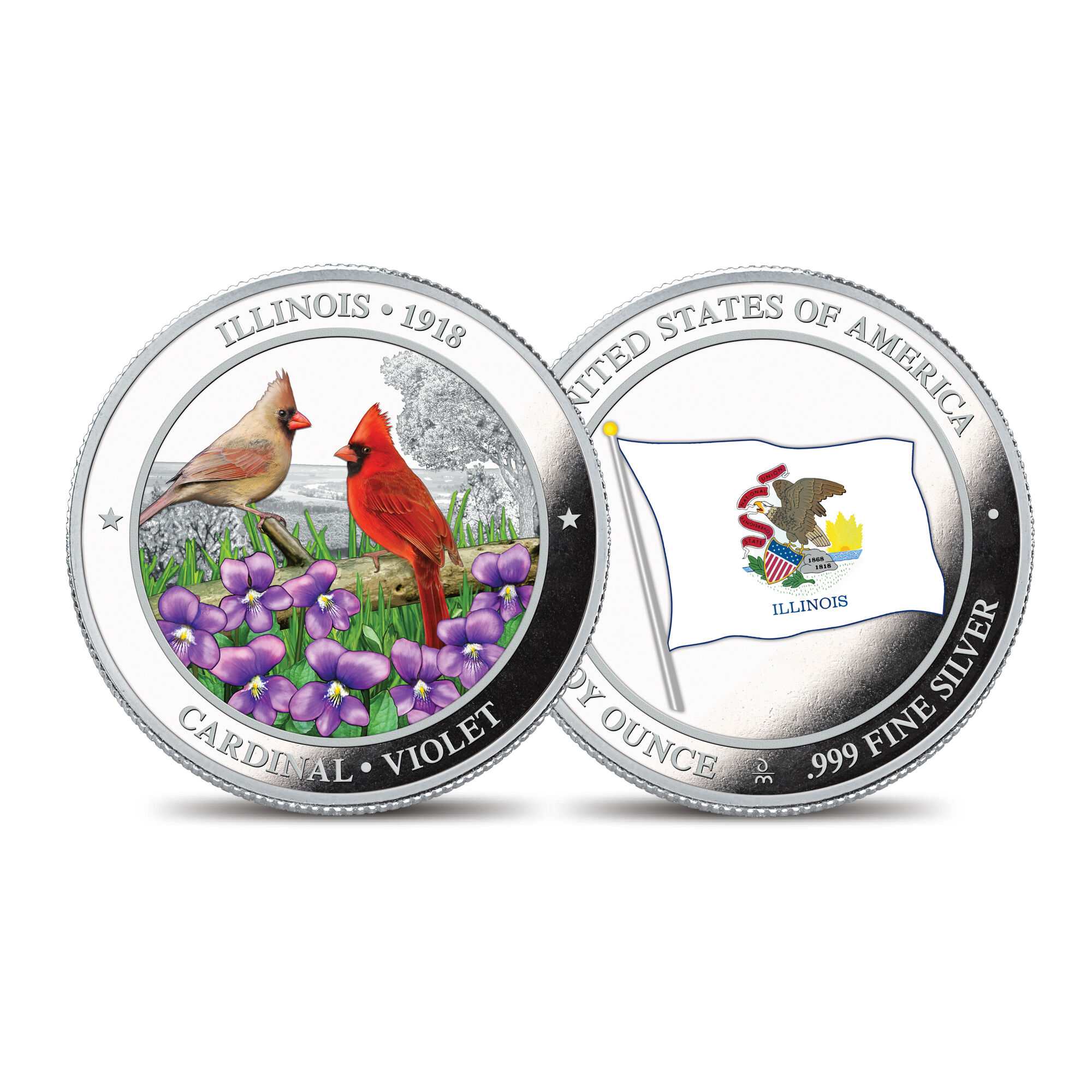 The State Bird and Flower Silver Commemoratives 2167 0088 a commemorativeIL