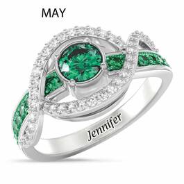 Birthstone Wave Ring 2202 001 0 9