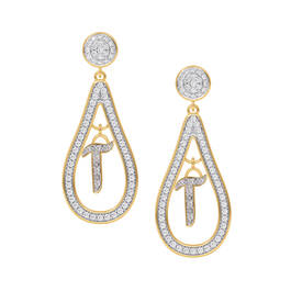 The Diamond Initial Earrings 10752 0017 t earing