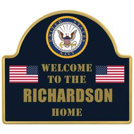 The Personalized US Military Welcome Sign 6099 001 7 4