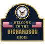 The Personalized US Military Welcome Sign 6099 001 7 4