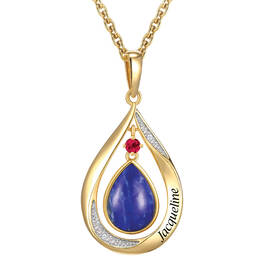 Genuine Birthstone Lapis Diamond Pendant 11260 0010 g july