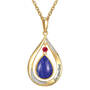 Personalized Genuine Birthstone, Lapis & Diamond Pendant, Genuine Birthstone Lapis Diamond Pendant 11260 0010 g july