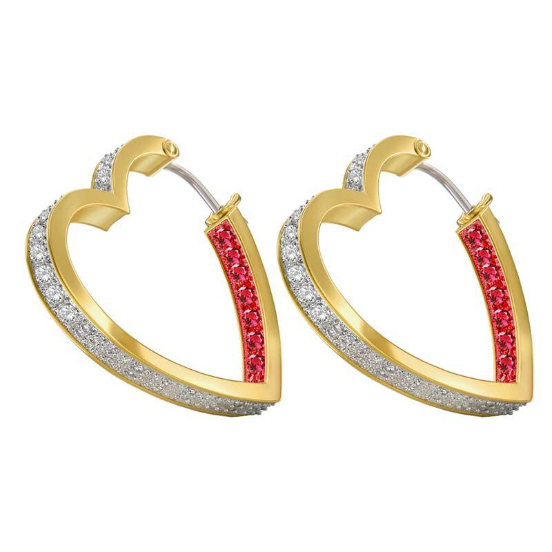Simulated ruby earrings sales
