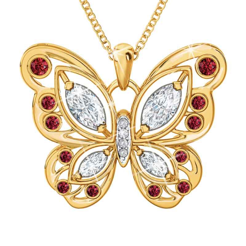 The Birthstone Butterfly Diamond Pendant 2030 001 8 7
