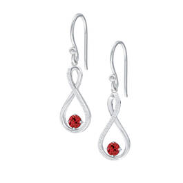 Birthstone and Diamond Earrings 5200 0056 g july