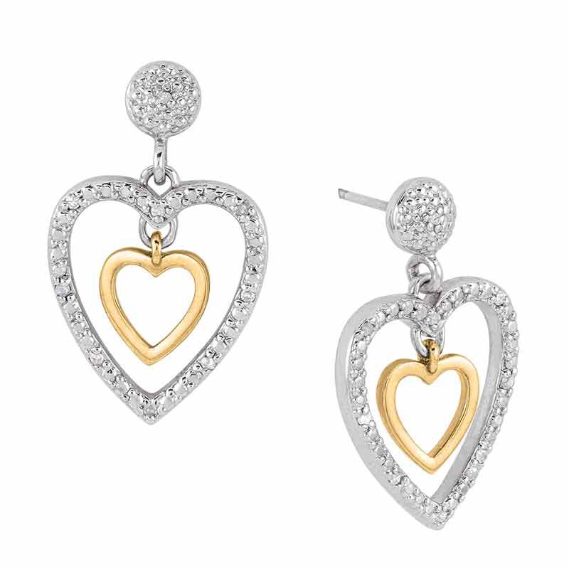 Captured Heart Diamond Earrings 4939 001 6 1