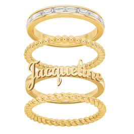 Personalized Golden Ring Set 10285 0013 b separated