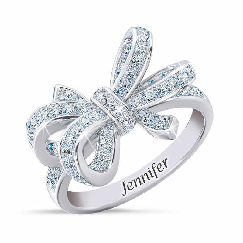Birthstone  Diamond Bow Ring 1876 001 7 4