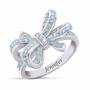Birthstone  Diamond Bow Ring 1876 001 7 4