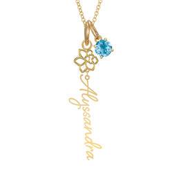 Birthstone Flower Necklace 11772 0029 l december