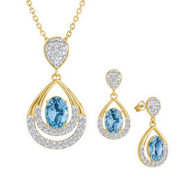 Birthstone Necklace Earring Set 6930 0010 l december