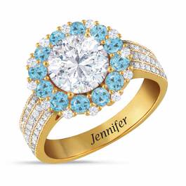 Birthstone Beauty Diamonisse Halo Ring 4924 001 3 3