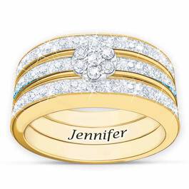 Birthstone  Diamond Ring Set 5910 001 6 4