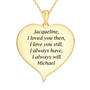 I Love You Personalized Custom Diamond Pendant, I Love You Personalized Custom Diamond Pendant 10730 0014 c back