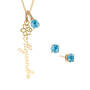 Birthstone Flower Necklace Earrings 11772 0011 l december