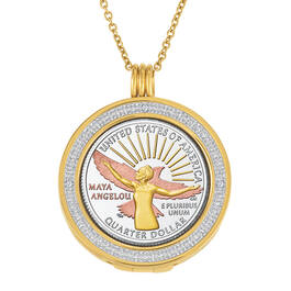 Maya Angelou Quarter Pendant 11087 0011 b front
