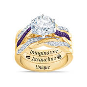 Birthstone Zodiac Ring Set 6740 0044 b february