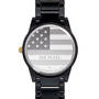 The Veteran's Tribute Watch, Veterans Tribute Black Steel Diamond Watch 10750 0027 b back