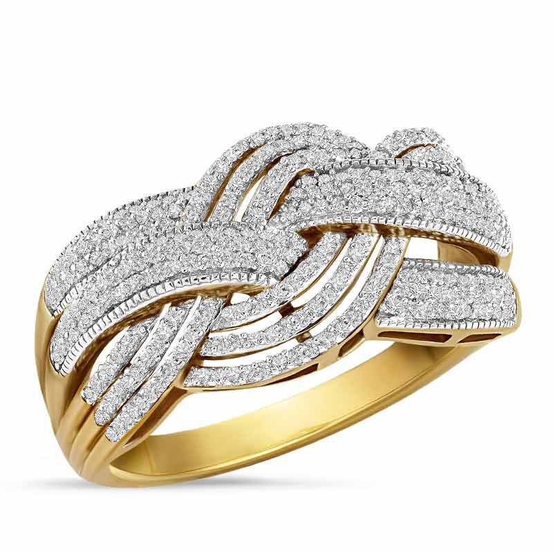 Diamond Swirl 14kt Gold Ring 6130 001 8 1