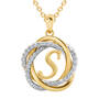 Initial Love Knot Pendant, Personalized Love Knot Pendant 10477 0011 d initial