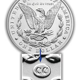 cc mint morgan silver dollar anniversary coin C1M c Mark