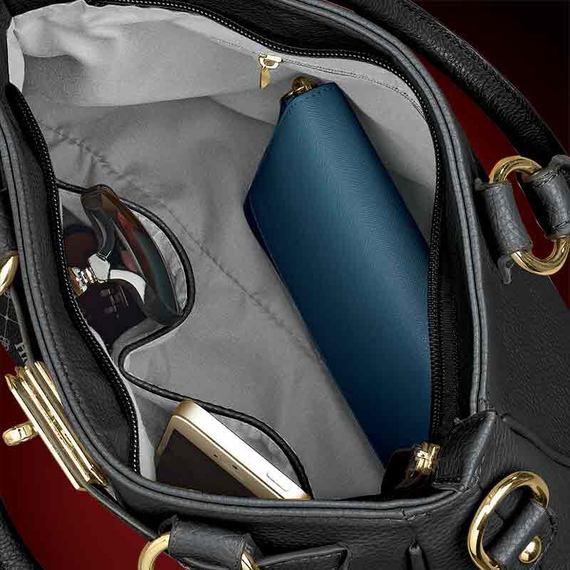 Personalized Initial Black Handbag 5878 001 6 4