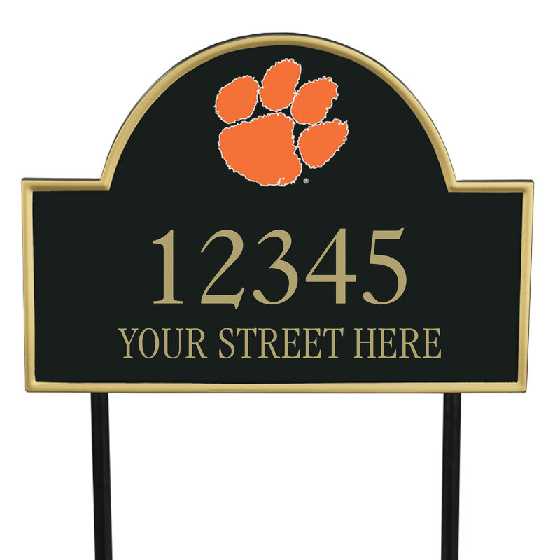 The College Personalized Address Plaque 5716 0384 b Clemson
