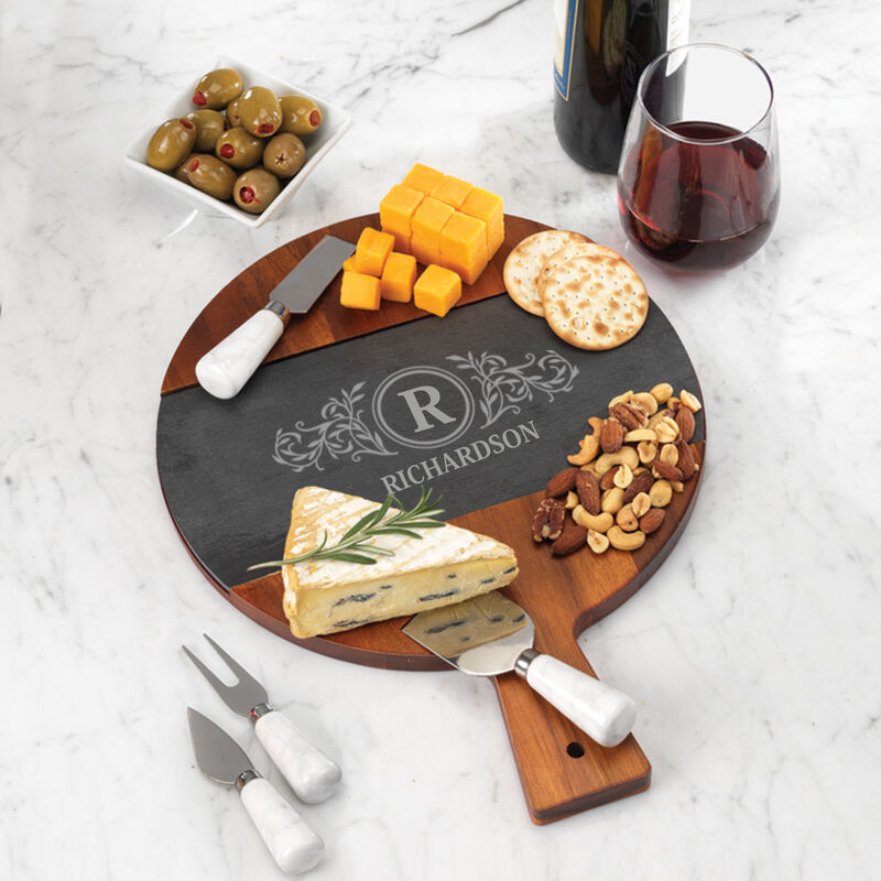 The Personalized Acacia Slate Serving Board 10749 0013 c cheese