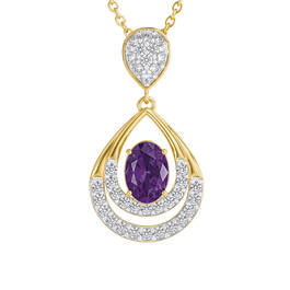 Birthstone Drop Pendant 6930 0044 b february