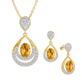 Birthstone Necklace Earring Set 6930 0010 k november