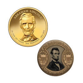 The U.S. Presidential Dollar and Campaign Pin Collection 10038 0013 b lincoln