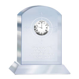 Always My Son Personalized Crystal Desk Clock 4586 0103 a main