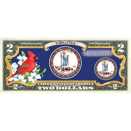 State Bird and Flower Enhanced $2 Bill Collection 11346 0018 a Virginia