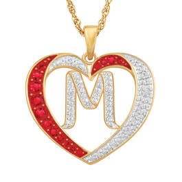 For My Granddaughter Diamond Initial Heart Pendant 10121 0011 a m initial