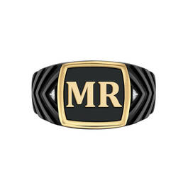 Black Chevron Mens Diamond Ring 11345 0019 b ring