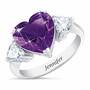 Birthstone Triple Heart Ring 1516 001 3 2