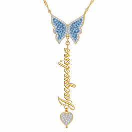Personalized Birthstone Butterfly Necklace 6727 001 7 12