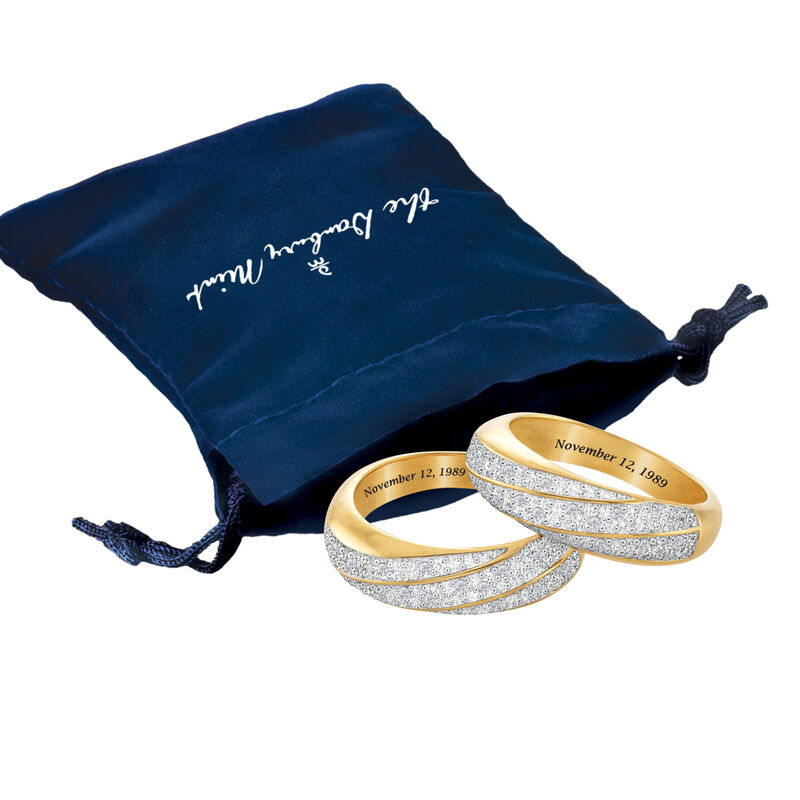Personalized Anniversary Ring Set 10805 0022 g gift pouch