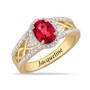 Personalized Birthstone & Diamond Harmony Ring, Birthstone & Diamond Harmony Ring 12354 0015 g july