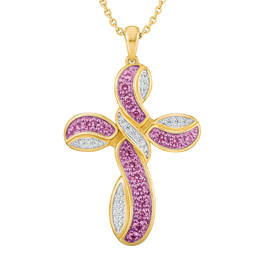 Heavens Blessing Diamond Birthstone Cross Pendant 6985 0014 j october