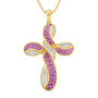 Heavens Blessing Diamond Birthstone Cross Pendant 6985 0014 j october