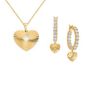 Hearts Aglow Diamond Earrings with Free Matching Pendant 11609 0028 a main