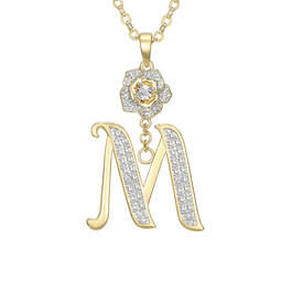 Diamond Rose Initial Pendant 12023 0016 m pendant