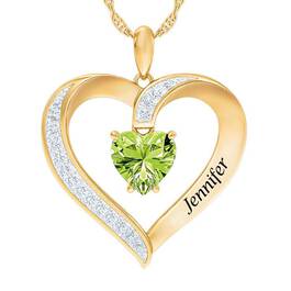 Personalized Birthstone Heart Pendant 5447 001 8 8
