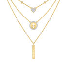 Love in Jesus Language Diamond Pearl Necklace 10226 0015 a main
