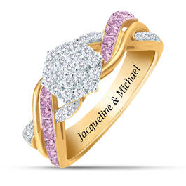 Personalized Birthstone and Diamond Ring 10751 0018 f june