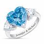 Birthstone Triple Heart Ring 1516 002 1 12